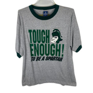 Michigan State University Belton Designer Knits Grey T-shirt Men's Large MSU Tee